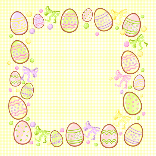 Background for messages with egg yellow - Vector, Imagen
