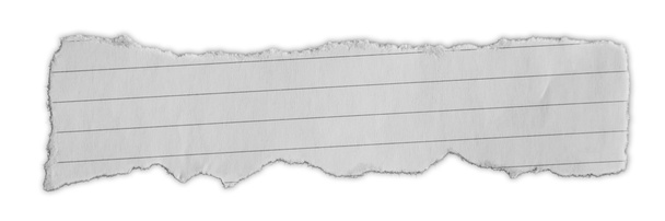 Trozo de papel desgarrado aislado sobre fondo liso
  - Foto, imagen