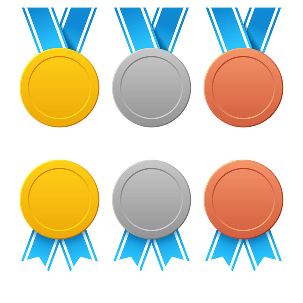 three medals set - Вектор,изображение