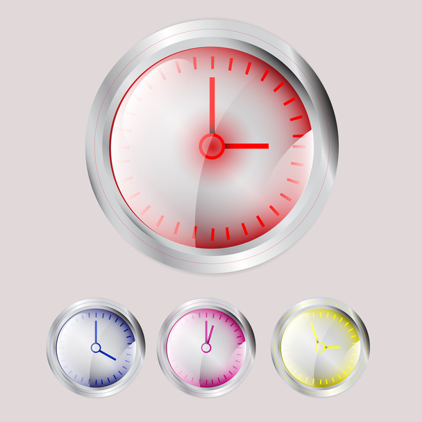 Set of vector clocks - Vettoriali, immagini