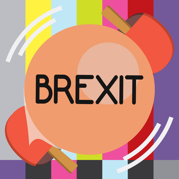 Texte d'écriture de mots Brexit. Concept d'entreprise à terme départ potentiel du Royaume-Uni de l'Union européenne
 - Photo, image
