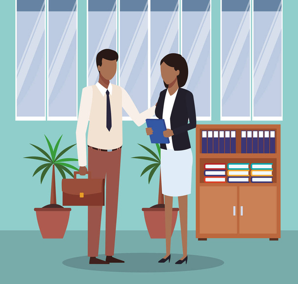 Business people at office - Vector, Image