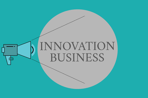 Koncepcionális kézírás az Innovációs üzletről. Üzleti fotó szöveg Új ötletek Munkafolyamatok Módszertani szolgáltatások - Fotó, kép