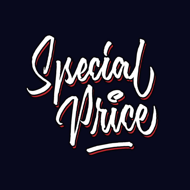 special price hand lettering typography sales and marketing shop store signage poster - Vector, Image
