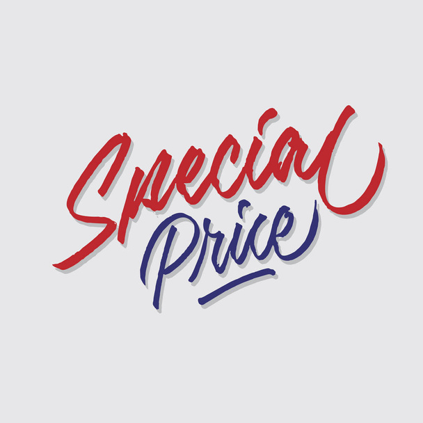 special price hand lettering typography sales and marketing shop store signage poster - Vector, Image