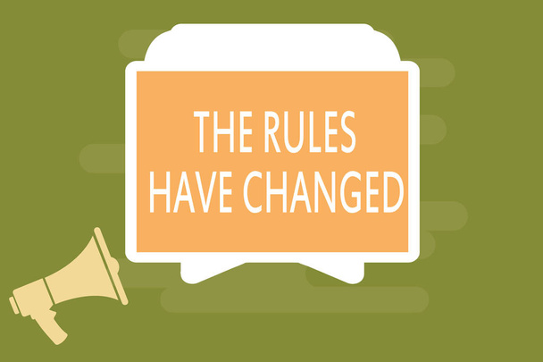 Tekstin kirjoittaminen Säännöt ovat muuttuneet. Liiketoimintakonsepti sopimuksen tai Policy on uusi joukko komentoja
. - Valokuva, kuva