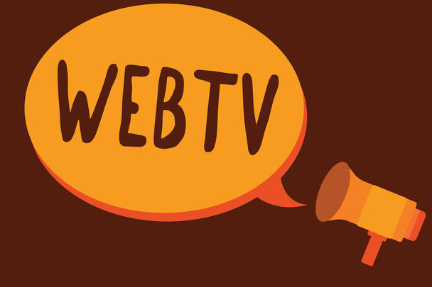 WebTV yazma el yazısı metin. Hem çevrimiçi hem de geleneksel Internet iletim programları anlam kavramı üretilen. - Fotoğraf, Görsel