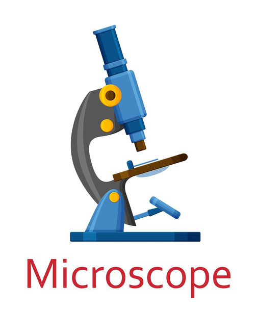 Microscope isolated on the white background. Vector illustration. - Vetor, Imagem