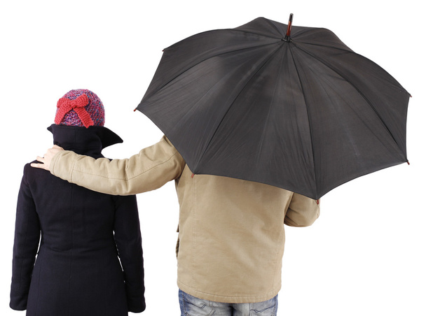 Couple with umbrella - Foto, Bild