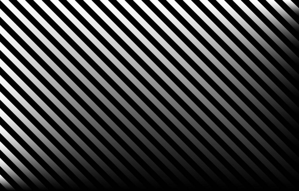 Black and grey diagonal stripes with gradient effect and copy space, graphic resource as abstract background, textile print, wallpaper and geometric inspiration - Photo, Image