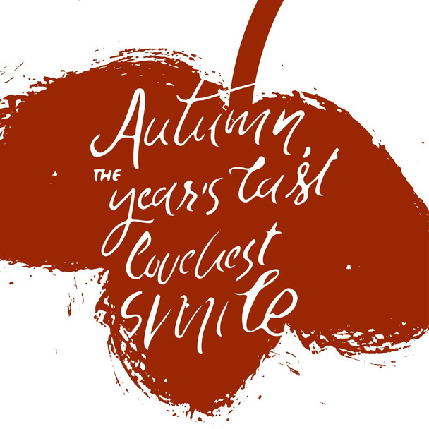 Autumn hand lettering for your design - Vector, afbeelding