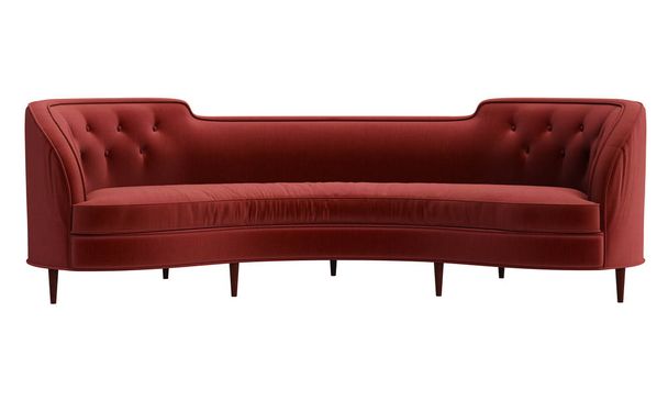 Classic sofa isolated on white background.Digital illustration.3d rendering - Photo, image