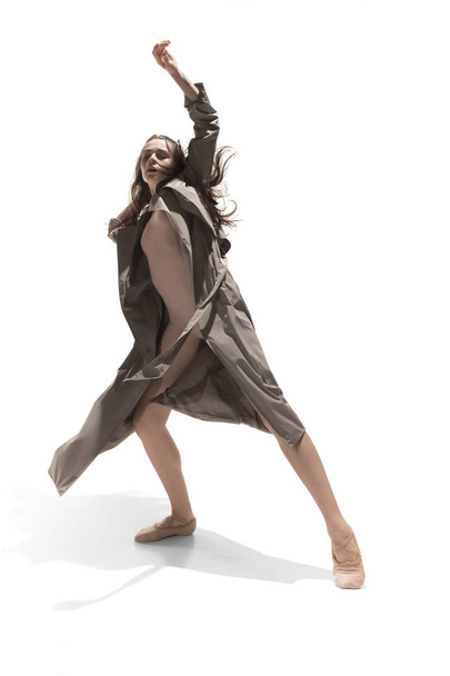 Beautiful slim young female modern jazz contemporary style ballet dancer - Zdjęcie, obraz