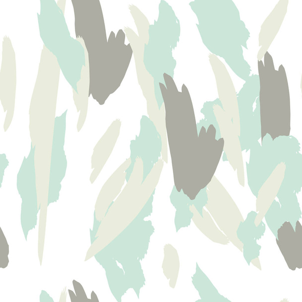 Military camouflage texture with trees, branches, grass and watercolor stains - Vector, Imagen