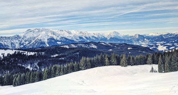 Panorama sobre Dachstein Oeste, Alpes austríacos
 - Foto, imagen