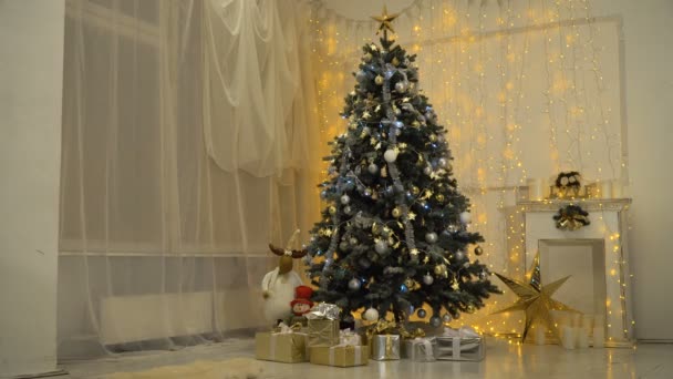 Decorated christmas tree. - Footage, Video
