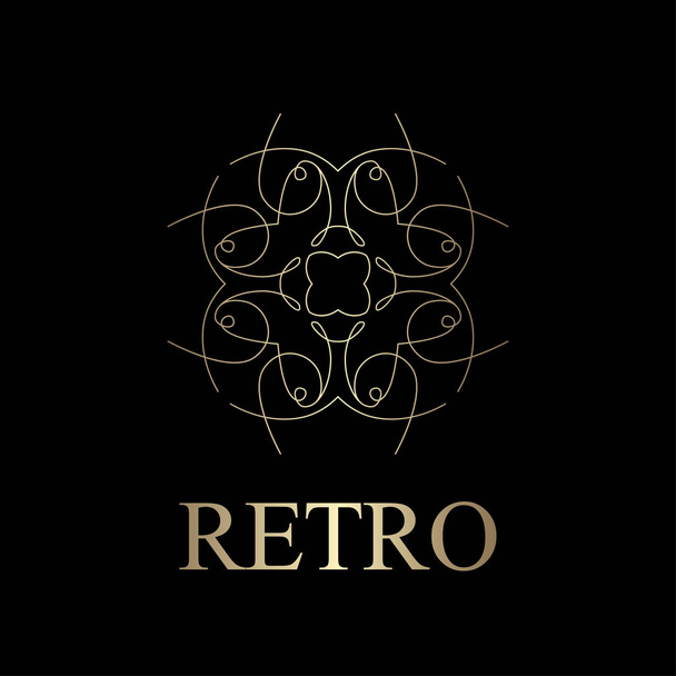 Vintage ornamental logo - Vector, afbeelding