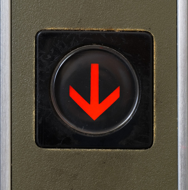 Nahaufnahme Aufzug Taste von unten Zeichen - Foto, Bild
