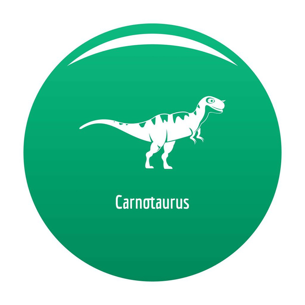 Carnotaurus icon vector green - Vector, Image