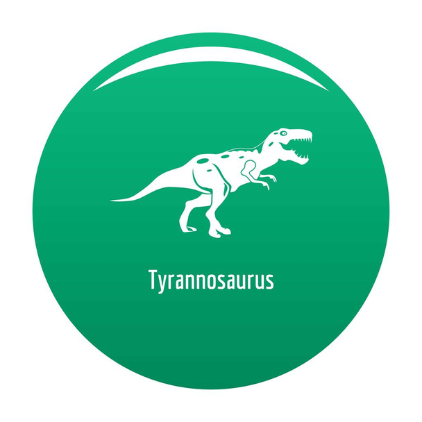 Tyrannosaurus icon vector green - Vecteur, image