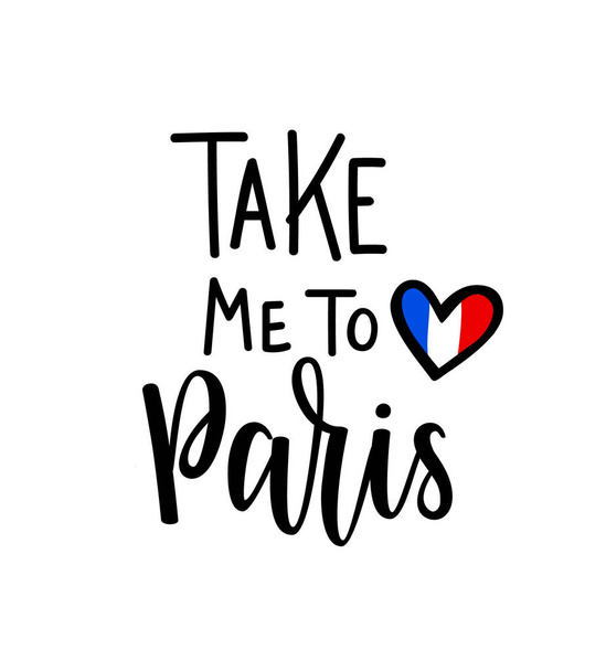 Leve-me a Paris vetor letras românticas
 - Vetor, Imagem
