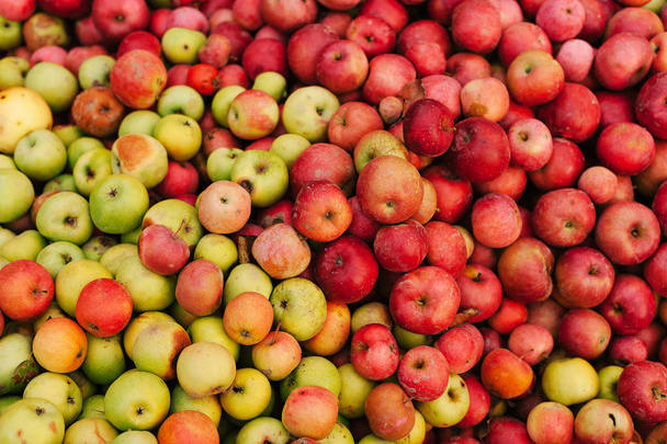rote und grüne Äpfel Hintergrund - Foto, Bild