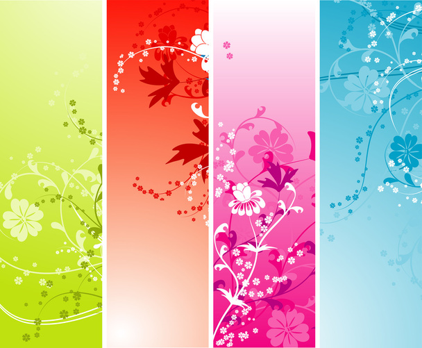 Floral abstract background, vector - Vetor, Imagem