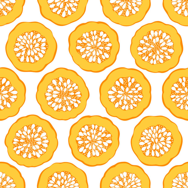 Seamless pattern with pumpkin slices - Vektor, Bild