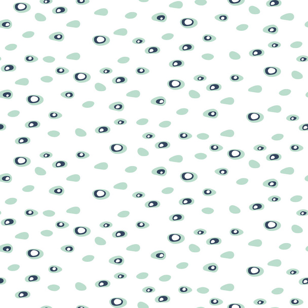 Abstract spotted blue drops seamless vector pattern. - Vector, Image