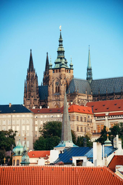 Prague city view with historical buildings in Czech Republic - Photo, Image
