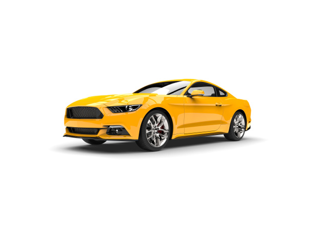Жовтий сучасний супер м'язовий автомобіль
 - Фото, зображення