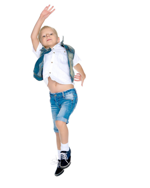 Little boy jumping - Photo, Image