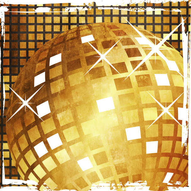 Grunge bola disco de oro
 - Foto, imagen