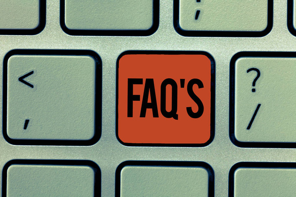 Sinal de texto mostrando Faq s é. Lista de fotos conceitual de perguntas e respostas relativas a um determinado assunto
 - Foto, Imagem