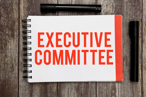 Word writing text Executive Committee. Business concept for Group of Directors appointed Has Authority in Decisions - Photo, Image