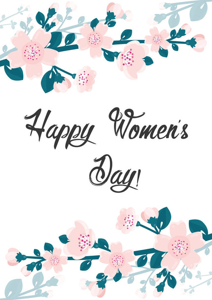 Feliz Dia das Mães ilustração vetorial com flores frescas, cartão de saudação
 - Vetor, Imagem