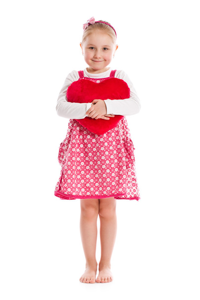 little girl with heart - Valokuva, kuva
