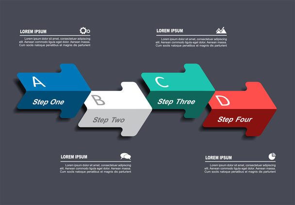 Infographic design template with place for your text. Vector illustration. - Vector, Image