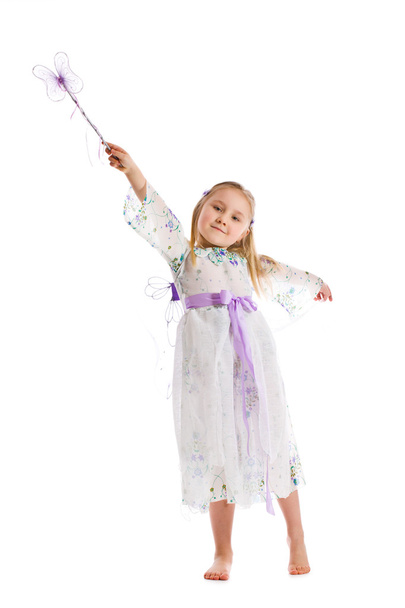 little girl in fairy costume - 写真・画像