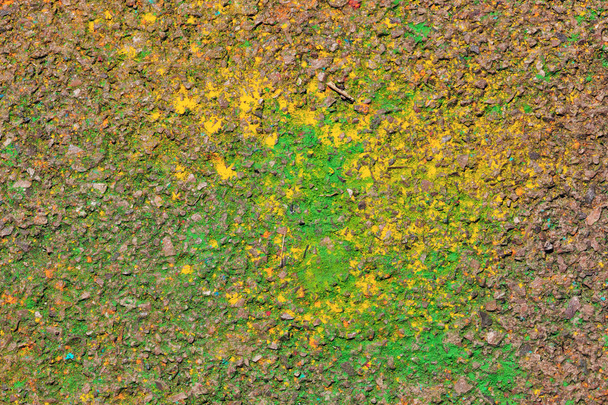 an artifacts on the asphalt after the Spring Festival of colors - Foto, Imagem