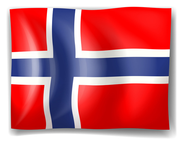 Norveç bayrağı - Vektör, Görsel