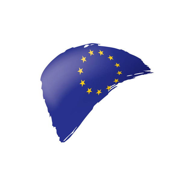 Bandeira da União Europeia, ilustração vetorial sobre um fundo branco. - Vetor, Imagem