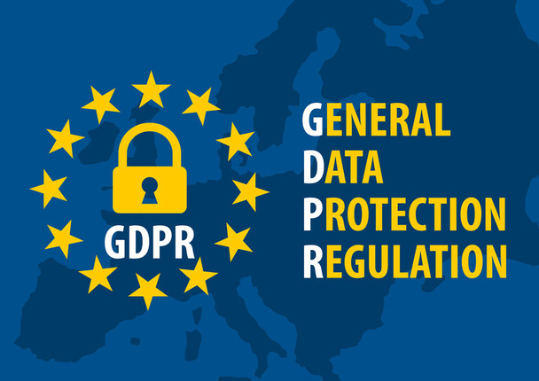 GDPR (General Data Protection Regulation) concept  - Vektör, Görsel