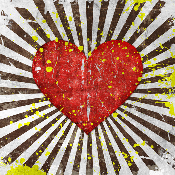 heart on grunge background - Φωτογραφία, εικόνα