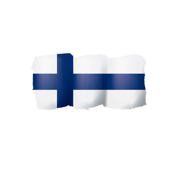 Finnland-Flagge, Vektorabbildung auf weißem Hintergrund. - Vektor, Bild