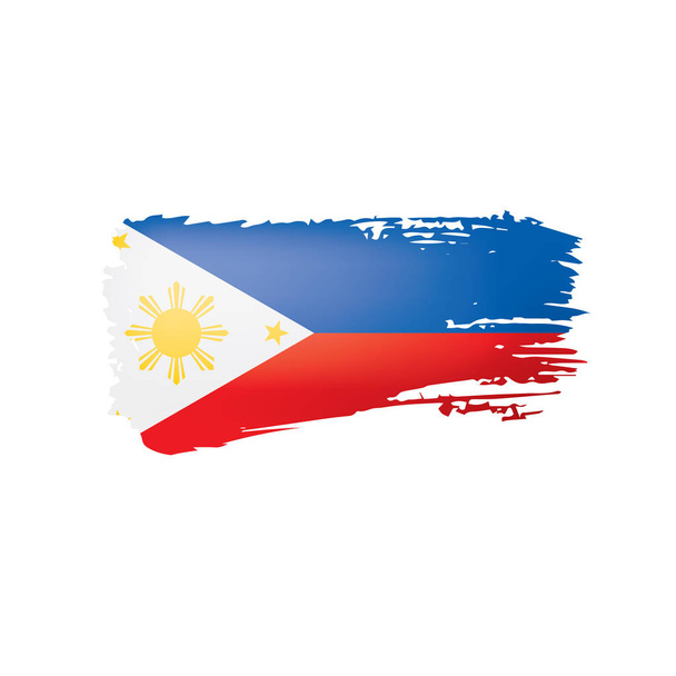 Bandera de Filipinas, ilustración vectorial sobre fondo blanco
. - Vector, imagen