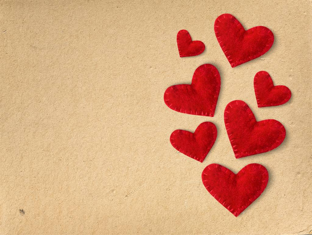 Valentine's day background with red hearts - Fotografie, Obrázek