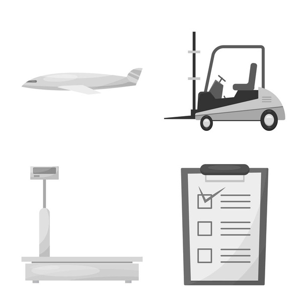 Vector design of goods and cargo symbol. Set of goods and warehouse stock vector illustration. - ベクター画像