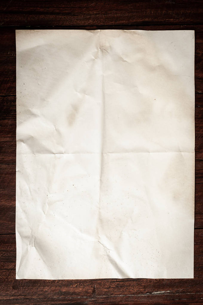 Background texture of crumpled aged paper with spot and stain - Foto, immagini