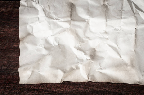 Background texture of crumpled aged paper with spot and stain - Zdjęcie, obraz